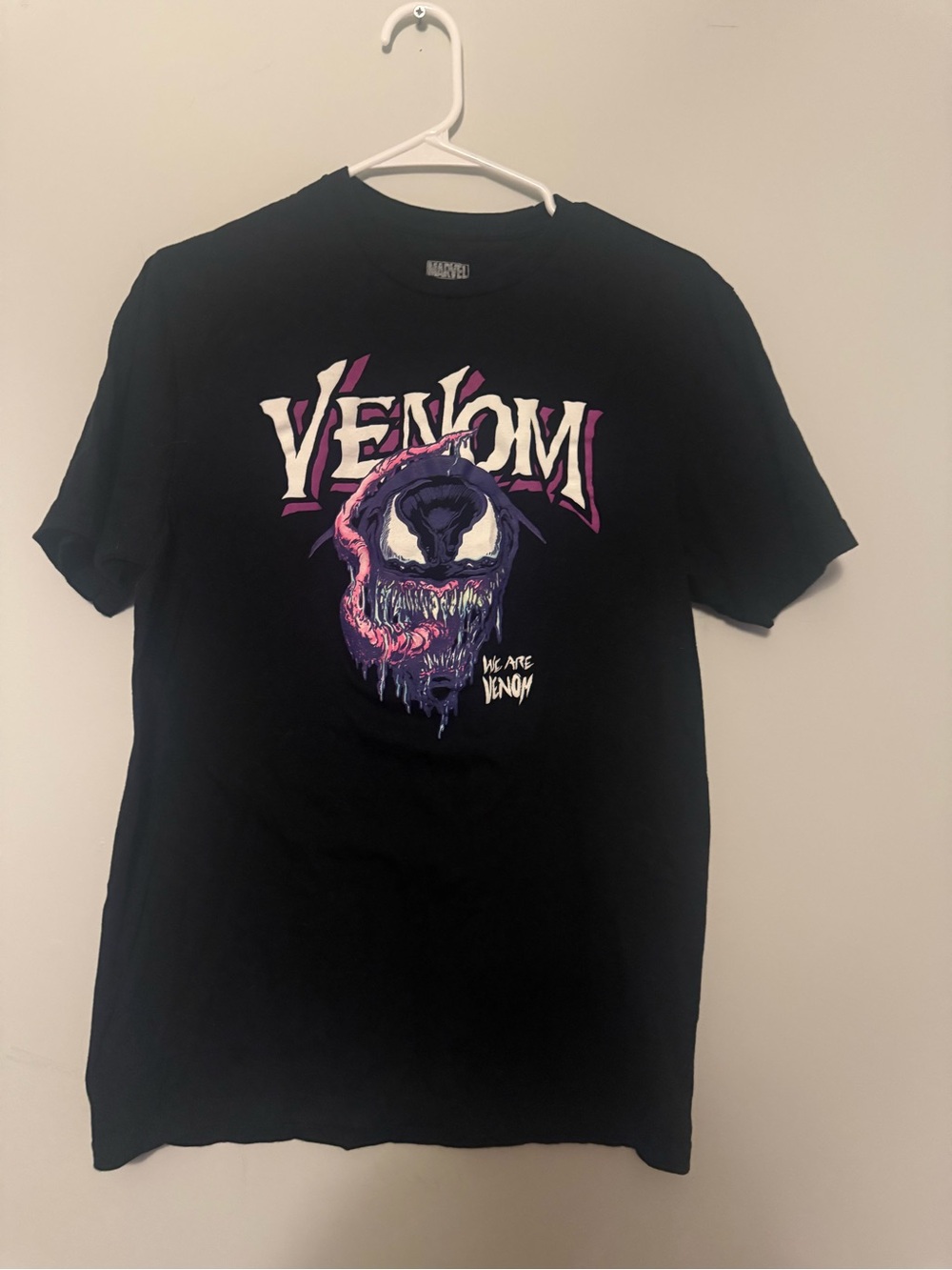 Marvel Venom Graphic Tee - Black with Purple Accent